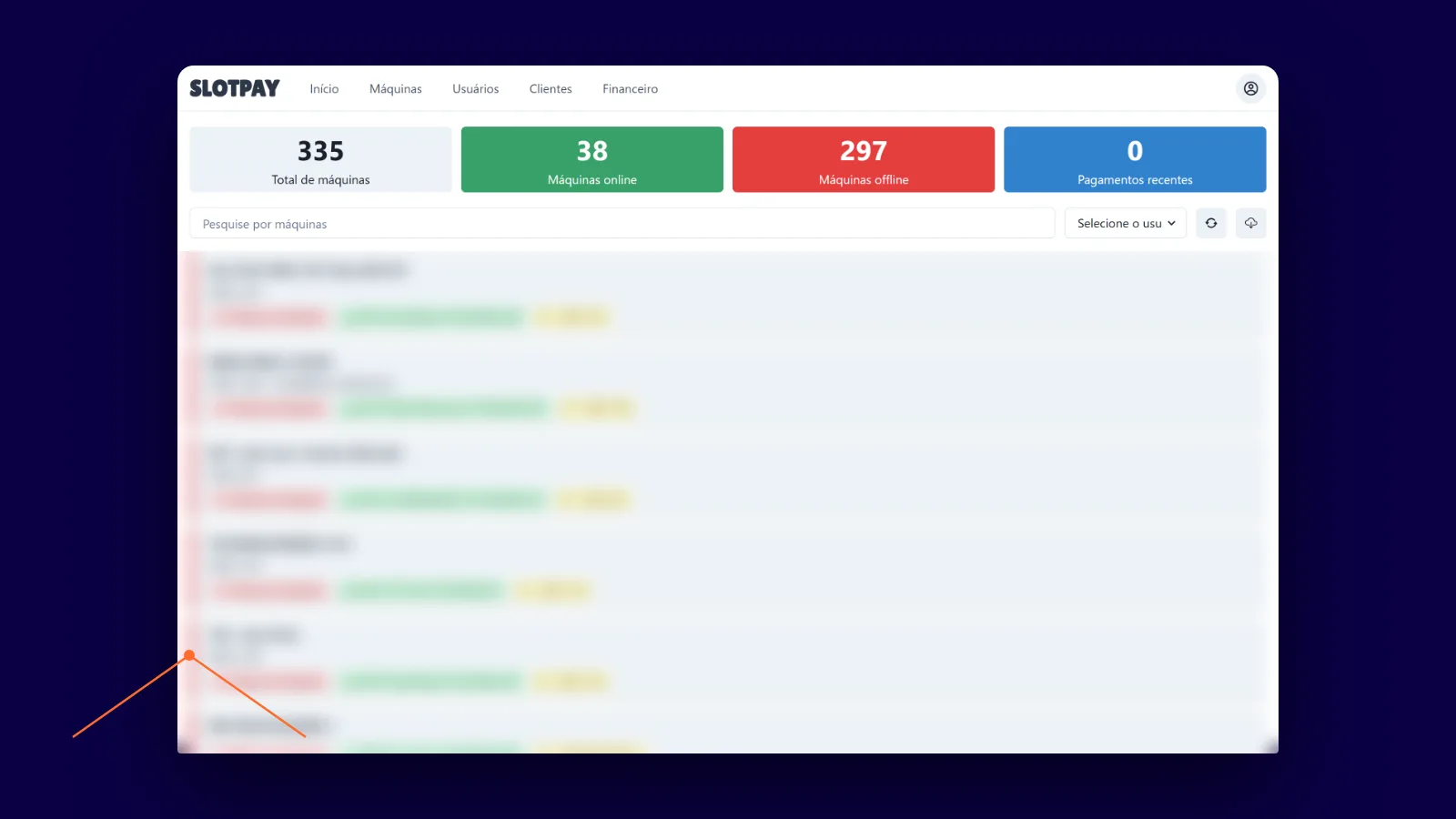 Interface do projeto SlotPay